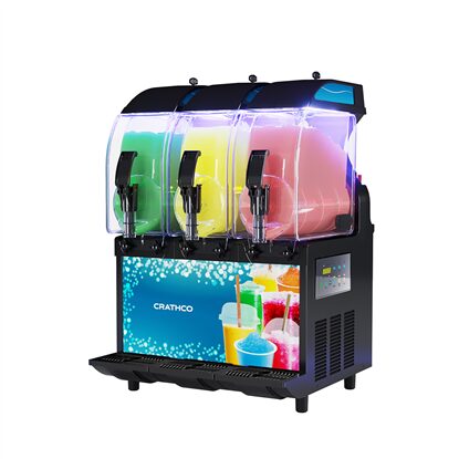 I-PRO SLUSH DISPENSER, 3 INSULATED 2.9 G. BOWLS, ELECTRONIC,  WITH UV LIGHTS AND LIGHTED PANEL